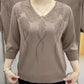 🔥Last Day Sale 49%🔥Women’s Vintage V-neck Beaded Pullover Shirt