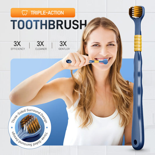 🦷Three-headed multi-angle cleaning toothbrush