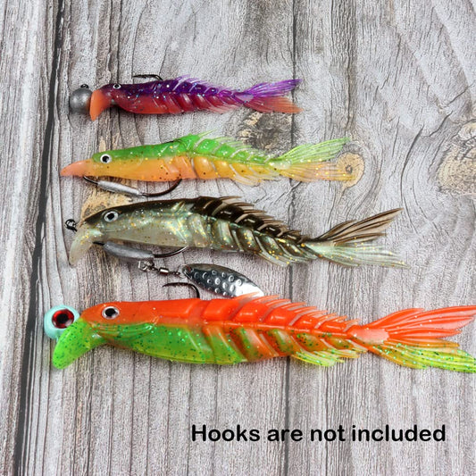 Soft lures with multiple segments