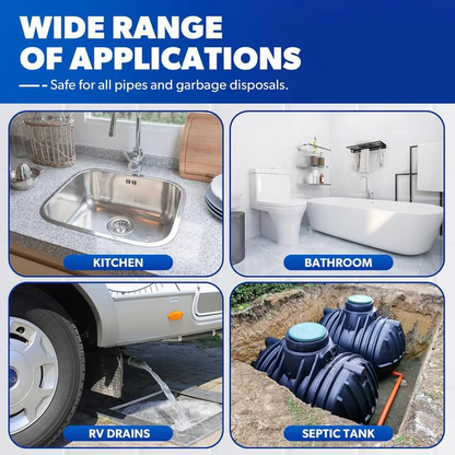 🎁Last Day Promotion🔥Liapu Powerful Pipe Dredging Agent for Kitchen and Toilet Pipelines - Dissolves 200+ Blockages and Kills 99% of Bacteria