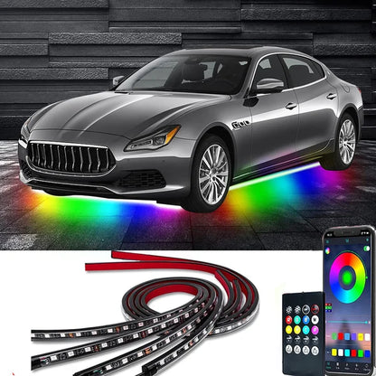 🏆2025 Car Chassis Flexible RGB Waterproof LED Strip Lights (4PCS)🚗⚡