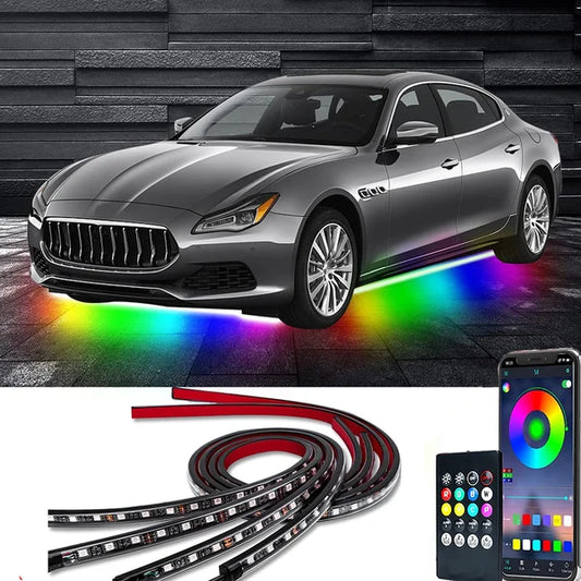 🏆2025 Car Chassis Flexible RGB Waterproof LED Strip Lights (4PCS)🚗⚡