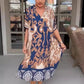 🌺Time-limited Special🔥 69% OFF!!🔥Printed V Neck Loose Midi Dress