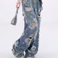 🔥2025 New Arrival🔥   Women's Loose Ripped Wide-Leg Denim Jeans