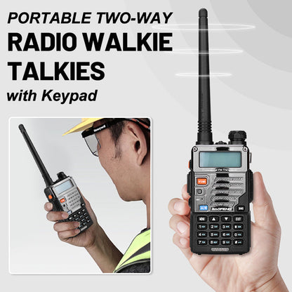 Portable Two-Way Radio Walkie Talkies with Keypad