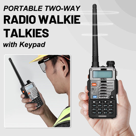 Portable Two-Way Radio Walkie Talkies with Keypad