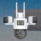 3-Lens 360° WiFi Security Camera for Outdoor