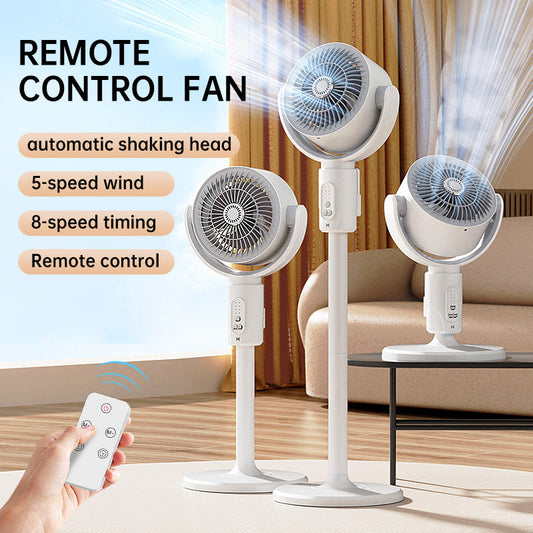 Automatic Oscillating Height Adjustable Remote Control Fan - Desktop, Standing, Floor Use