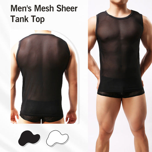 Men's Mesh Sheer Tank Top