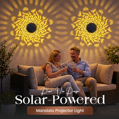 💡💓Surprise Price: Only £12.99!!🔥Solar-Powered Mandala Projector Light🎁🏠