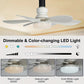 🏆LAST DAY SALE 50% OFF🔥SmartBreez 40W LED Ceiling Fan Light – 20.5 Ultra-Quiet with Remote 🎯 | E27 + FREE B22 Adapter 🔌 | For Bedroom 😴, Kitchen 👩‍🍳 & Garage 🛠️ – UK Ready!