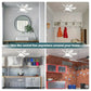 🏆LAST DAY SALE 50% OFF🔥SmartBreez 40W LED Ceiling Fan Light – 20.5 Ultra-Quiet with Remote 🎯 | E27 + FREE B22 Adapter 🔌 | For Bedroom 😴, Kitchen 👩‍🍳 & Garage 🛠️ – UK Ready!