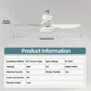 🏆LAST DAY SALE 50% OFF🔥SmartBreez 40W LED Ceiling Fan Light – 20.5 Ultra-Quiet with Remote 🎯 | E27 + FREE B22 Adapter 🔌 | For Bedroom 😴, Kitchen 👩‍🍳 & Garage 🛠️ – UK Ready!