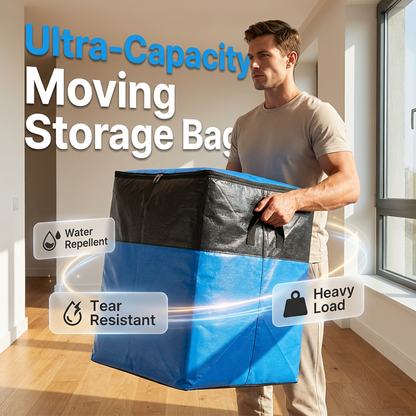Collapsible Storage and Moving Bag – Heavy-duty handles & zippered closure – Folds flat, perfect for moving, travel or closet organization – reusable & easy to clean 🏠